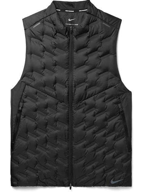 nike padded gilet in black.